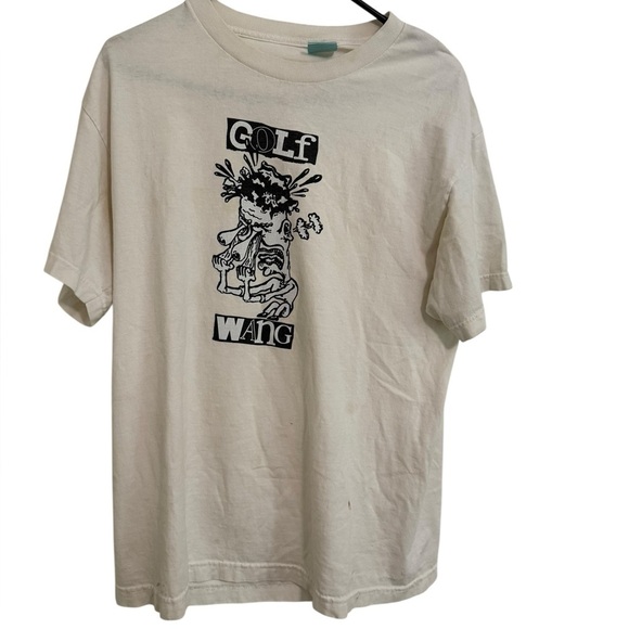 Golf Wang Tyler The Creator Vintage Rap Band White Graphic Tee Size Large Rare - Picture 1 of 6